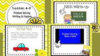 Preview of Problem Solving:  Writing to Explain - Envisions 4-5