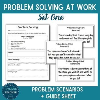 Preview of Problem Solving at Work Printable or Digital Task Cards | Set 1