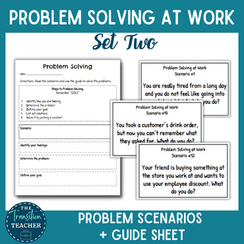 Preview of Problem Solving at Work Printable or Digital Task Cards | Set 2