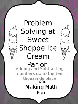 Preview of Problem Solving at the Sweet Shoppe Ice Cream Parlor