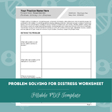 Problem Solving for Distress Worksheet | Fillable PDF Template