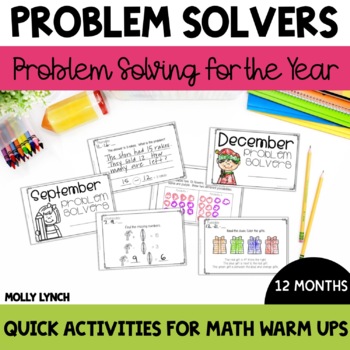 Preview of Problem Solving for the Year | First Grade Problem Solving Activities Bundle
