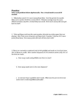 lesson 9 problem solving when the percent changes