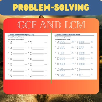 Preview of Problem-Solving with GCF and LCM: Grade 5 Math Word Problems