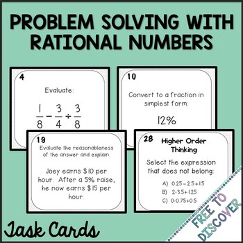 problem solving involving rational numbers