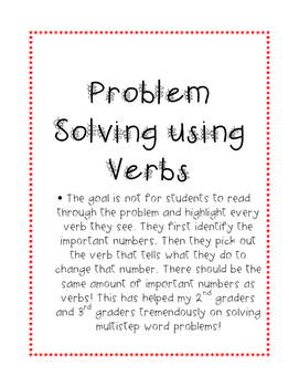 problem solving verbs