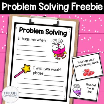 Preview of Problem Solving with a Bug and a Wish Conflict Resolution Social Script Visual