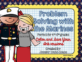 Veterans Day Math | Problem Solving Task Cards (Marines)