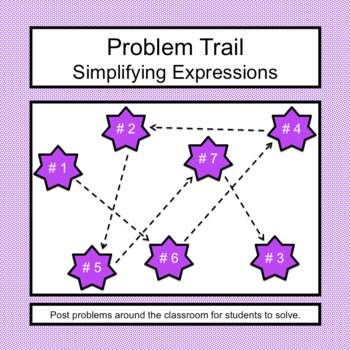 Preview of Problem Trail: Simplifying Expressions (Distance Learning)