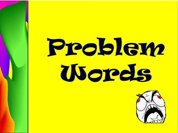 Preview of Problem Words 1 - 9