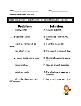 3rd grade problem and solution worksheets