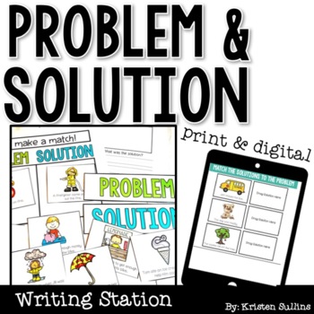 Preview of Problem and Solution Comprehension Writing Station (+ Digital)