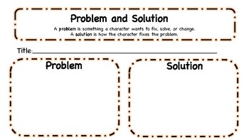 Preview of Problem and Solution Graphic Organizer