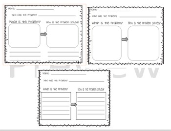 Preview of Problem/Solution, Ask & Answer Questions, Cause/Effect Graphic Organizers Bundle
