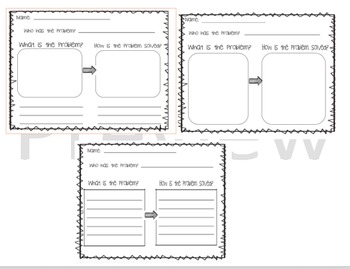 problem solution graphic organizer first grade