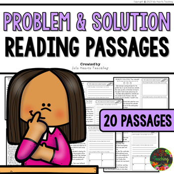 Preview of Problem & Solution Reading Passages Worksheets Short Stories with Answer Keys