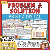 Problem and Solution Reading Passages Task Cards with Anch