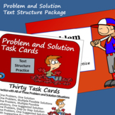 Problem and Solution Text Structure - Task Cards and Slide