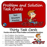 Problem and Solution  - Text Structure Task Cards - Print 