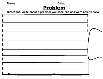 Problem And Solution Worksheet For Rainbow Fish By Nocco Tpt
