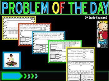 Preview of Problem of the Day Chapter 2 | 2nd Grade "Go Math"