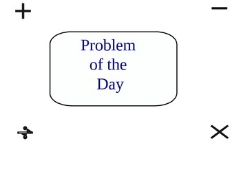 Preview of Problem of the Day Part 1