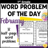1st Grade Word Problem of the Day Story Problems | Februar