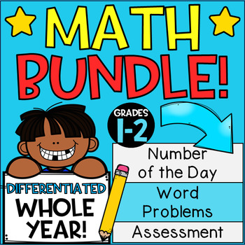 1st Grade Word Problem & Number of the Day WHOLE YEAR Bundle!!