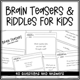 Brain Teasers and Riddles for Upper Elementary Students