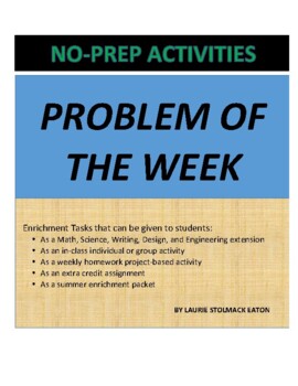 Preview of Problem of the Week Project-Based Learning (PBL) Activities