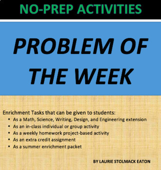 Preview of Problem of the Week Project-Based Learning (PBL) Activities - Google Docs