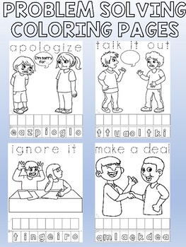 problem solving coloring sheets