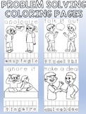 Problem solving coloring activity pages