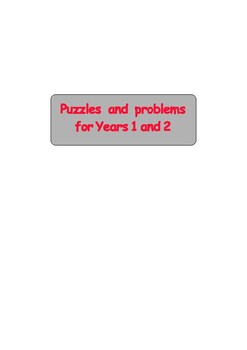 Preview of Problem solving questions for Year 1 and Year 2
