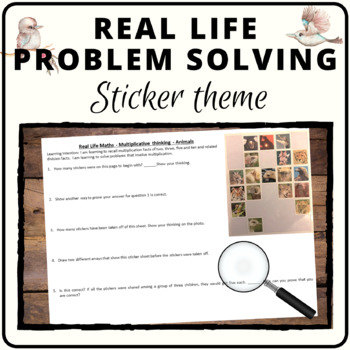 Preview of Problem solving sticker activity