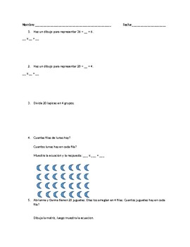 Preview of Problemas de multiplicación en español #4