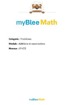 Problemes Addition Et Soustraction Ce1 By Myblee Math France Tpt