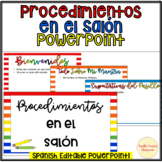 Procedimientos del Salón PowerPoint Spanish Back to School