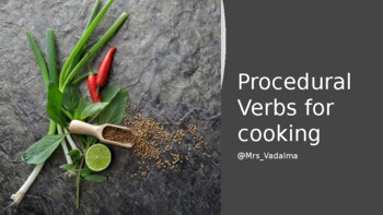 Preview of Procedural Cooking Verbs