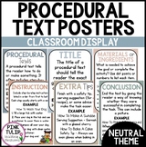 Procedural Text Posters - Earth Tones Classroom Decor