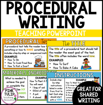 Preview of Procedural Text Reading Writing PowerPoint Presentation - Guided Teaching