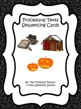 Preview of Procedural Text Sequencing Cards