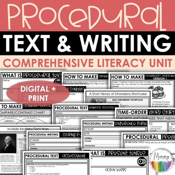 Preview of Procedural Text Unit | Activities, Vocabulary, Assessment | Digital + Print