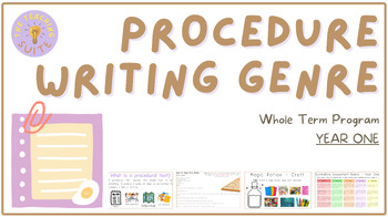 Preview of Procedural Text Writing Program Australian Curriculum V9