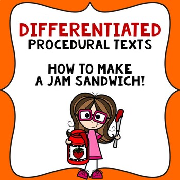 Preview of Procedural Text Writing Templates: How to make a Jam Sandwich.