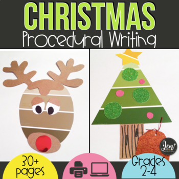 Preview of Procedural Writing Templates Christmas