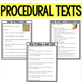 Procedural Texts (How To) by Kiefer's Klassroom | TpT