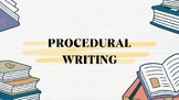 Procedural Writing