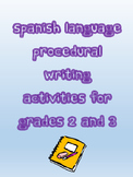 Spanish Procedural Writing Activity Pack for Grades 2-3
