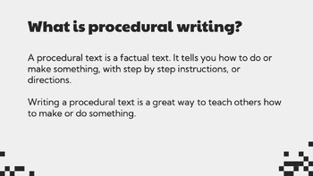 Preview of Procedural Writing - Grade 3/4